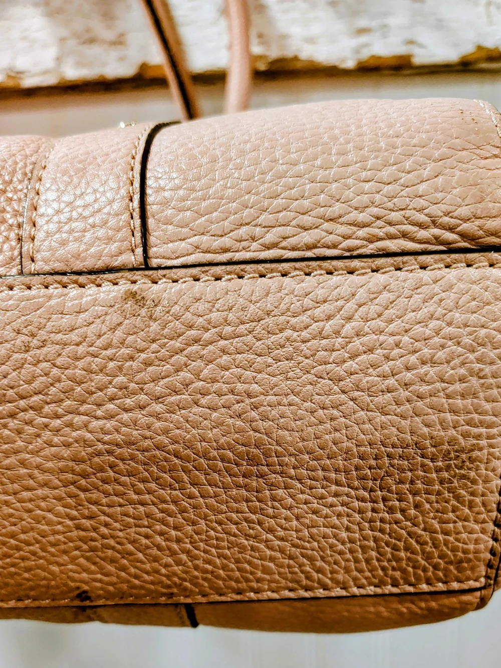 kate spade Pebbled Leather Tote in Dusty Rose